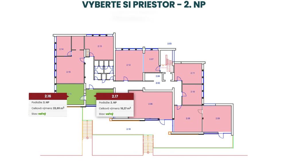Na prenájom moderné kancelárske a skladové priestory v Komárne, časť Nová Stráž