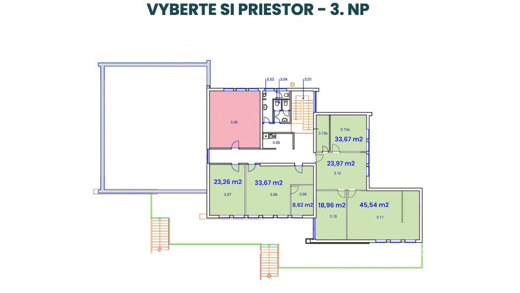 Na prenájom moderné kancelárske a skladové priestory v Komárne, časť Nová Stráž