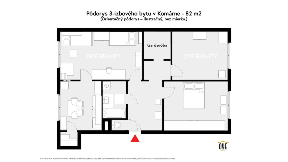 Na predaj nadštandardne zrekonštruovaný 3-izbový byt vo vyhľadávanej lokalite Komárna - 82 m2