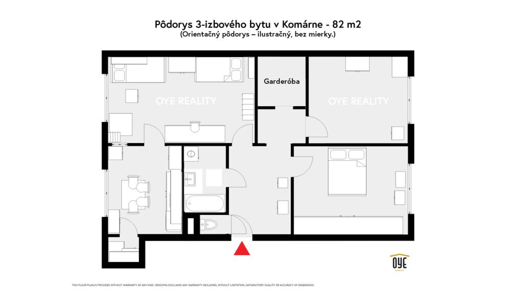 Rezervovaný! Na predaj nadštandardne zrekonštruovaný 3-izbový byt vo vyhľadávanej lokalite Komárna - 82 m2