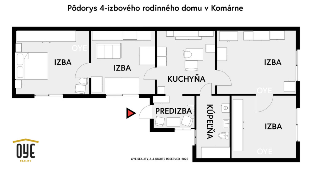  Na predaj 4-izbový rodinný dom s novšou strechou v tichej lokalite Komárna – ideálny pre rodinu či investíciu! 