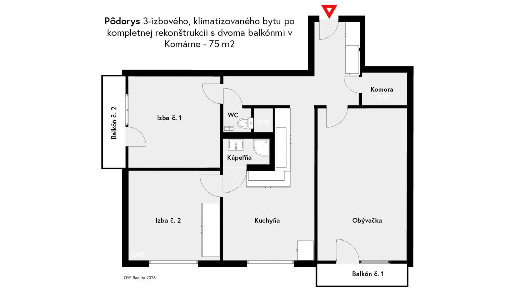 Bývajte na najvyhľadávanejšej adrese v Komárne | na predaj 3-izbový byt | 2 balkóny | VII. sídlisko